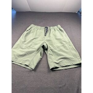 Gerry Mens Olive Green Outdoor Cargo Shorts M Medium Drawstring Pockets Zip Back